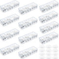 Tatuo 12 Pcs Cable Organizer with 120 Wire Ties - Clear Cord Storage