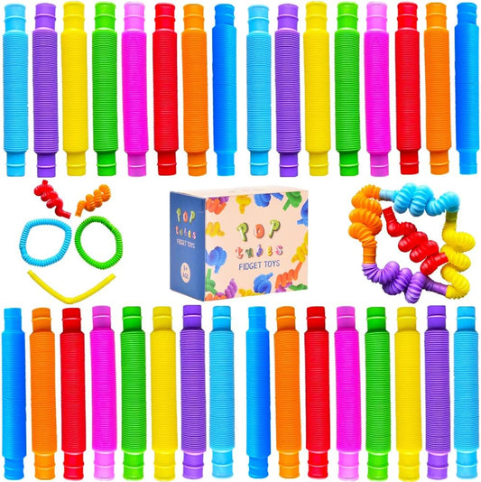 Stress Relief Pop Tubes Set by Neec | Educational Fidget Toy