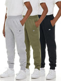 New Balance Boys Fleece Jogger 3 Pack - Soft Everyday Sweatpants