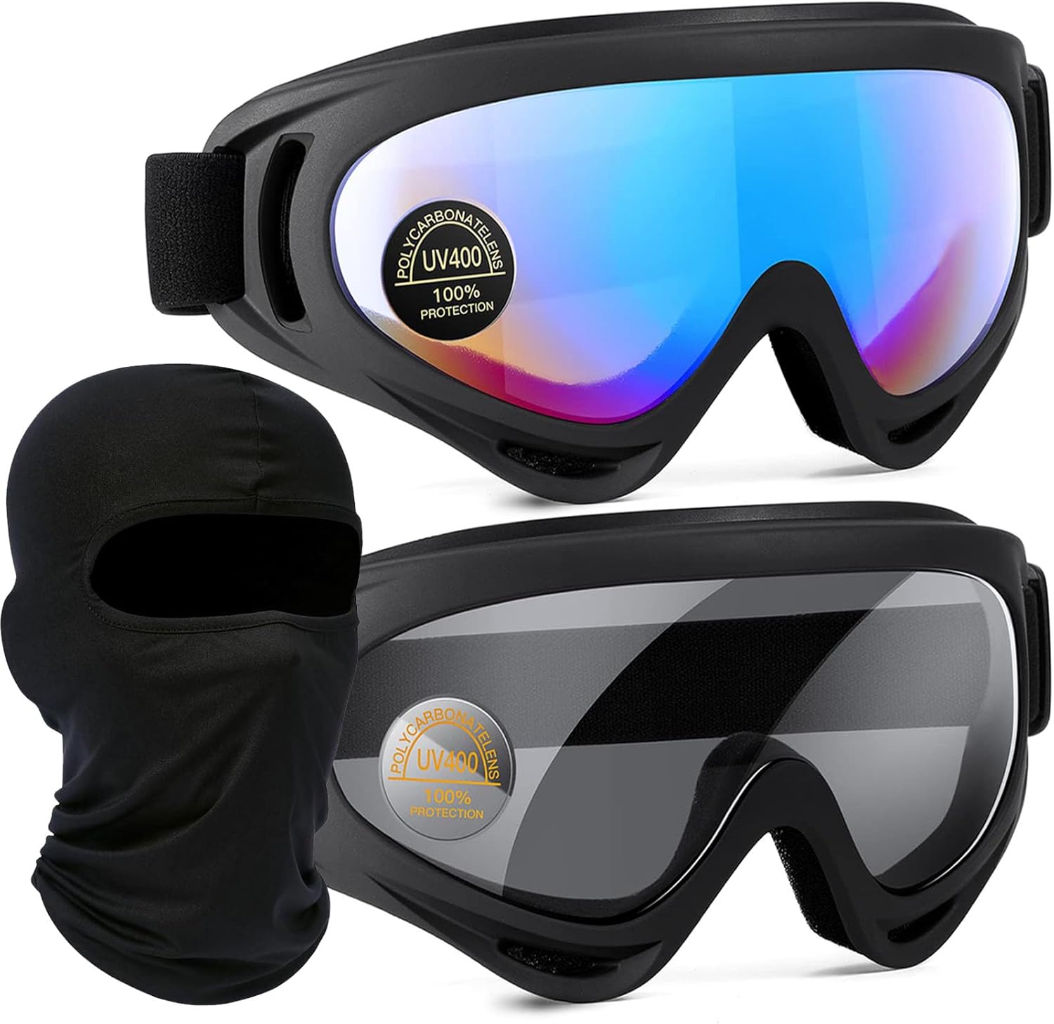 2 Pack Anti-fog Ski Goggles by Aorplim
