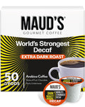 Maud's World's Strongest Decaf Coffee Pods, 50ct - Bold Dark Roast