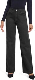 Women's Jeans Straight Leg High Waisted Pull On Jeans