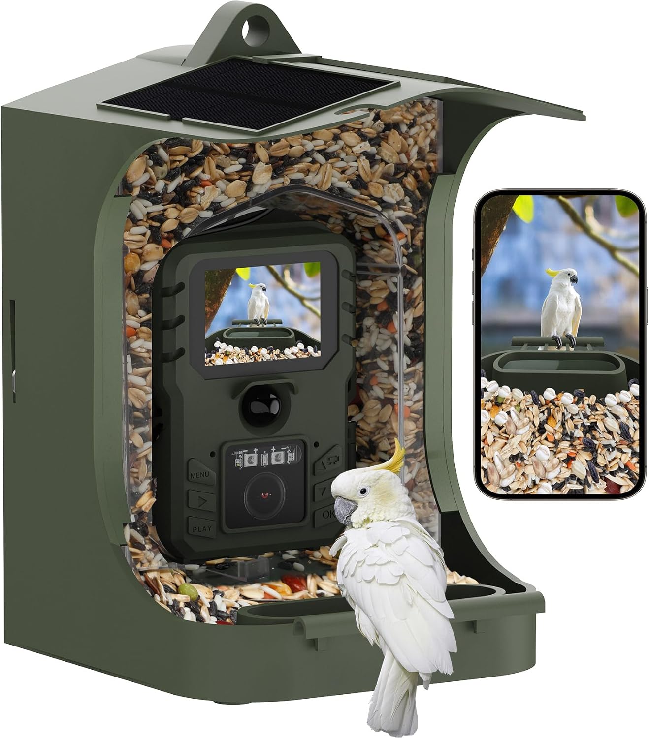 1080p Solar Bird Feeder w/ Camera | Wireless Surveillance & Feeding | RONPOW