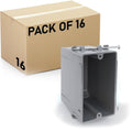 Plastic Electrical Box Single Gang 20 cu. in. - Pack of 16
