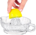 Manual Lemon Juicer Glass Citrus Squeezer - Compact Hand Reamer