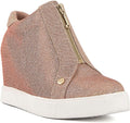 Women's Platform Wedge Sneakers High-Top Shoes - Casual Lift