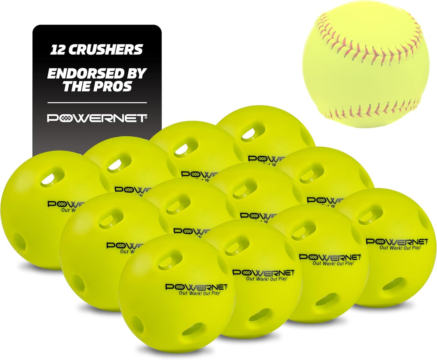 PowerNet Crusher Training Softballs for Speed and Power Boost