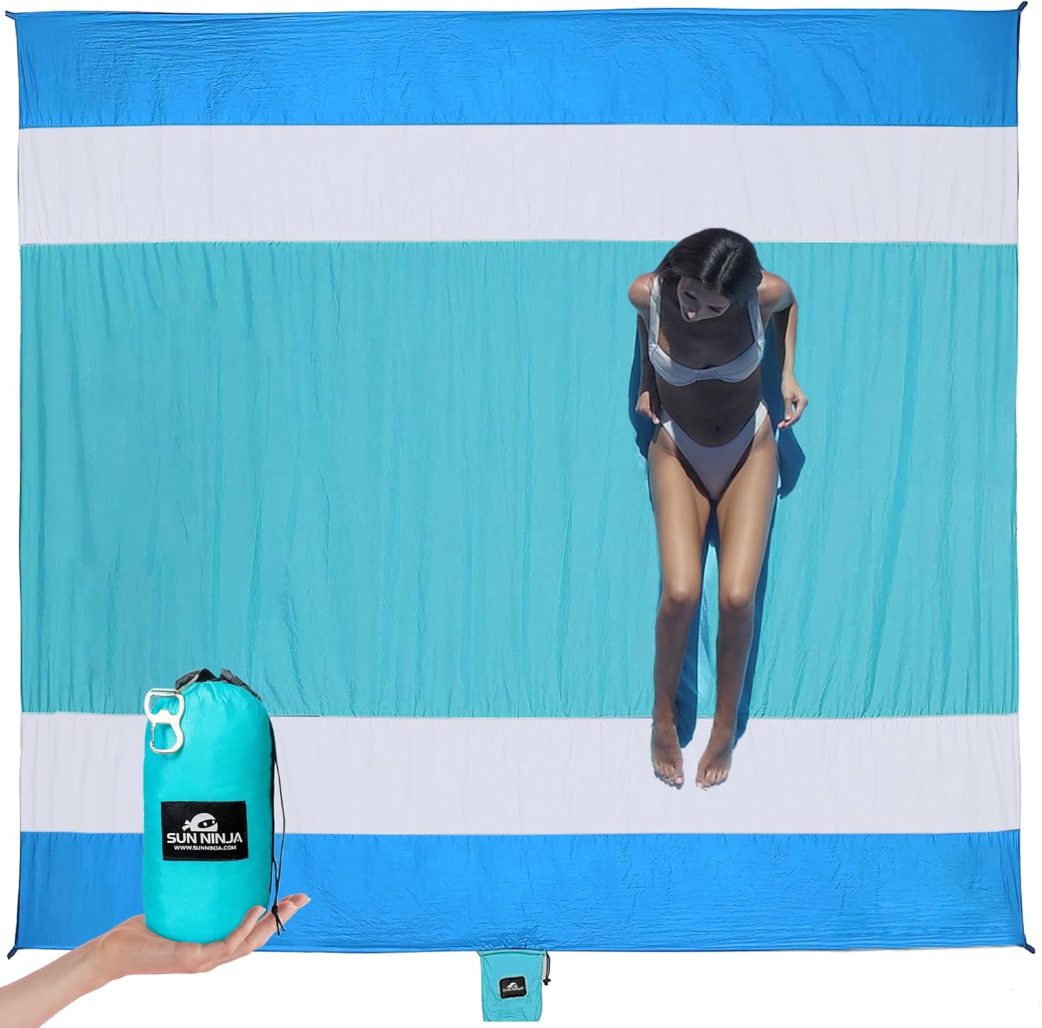 SUN NINJA Sand Proof Beach Blanket - Ultimate Outdoor Comfort