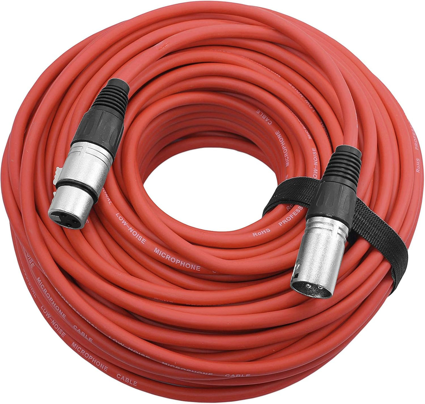 Premium Male to Female 3 Pin XLR Mic Cable 100 FT Long Orange