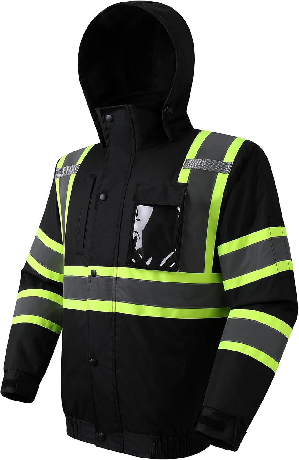 JKSafety Hi-Vis Winter Safety Bomber Jacket for Cold Weather