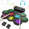 Electronic Drum Set 9-Pad MIDI Roll-Up Practice Pad - Portable