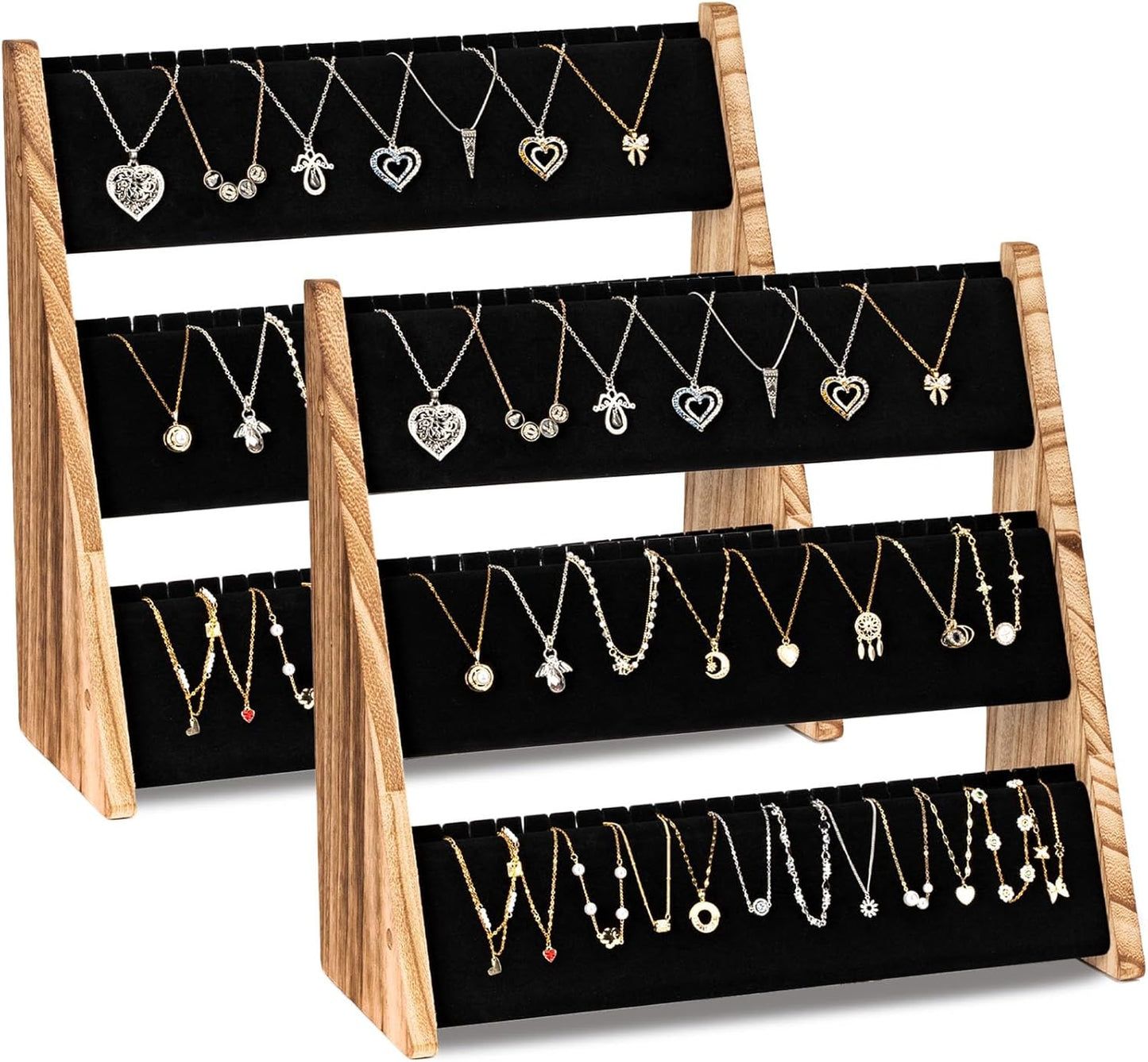3 Tier Necklace Organizer Stand for 72 Necklaces and Bracelets