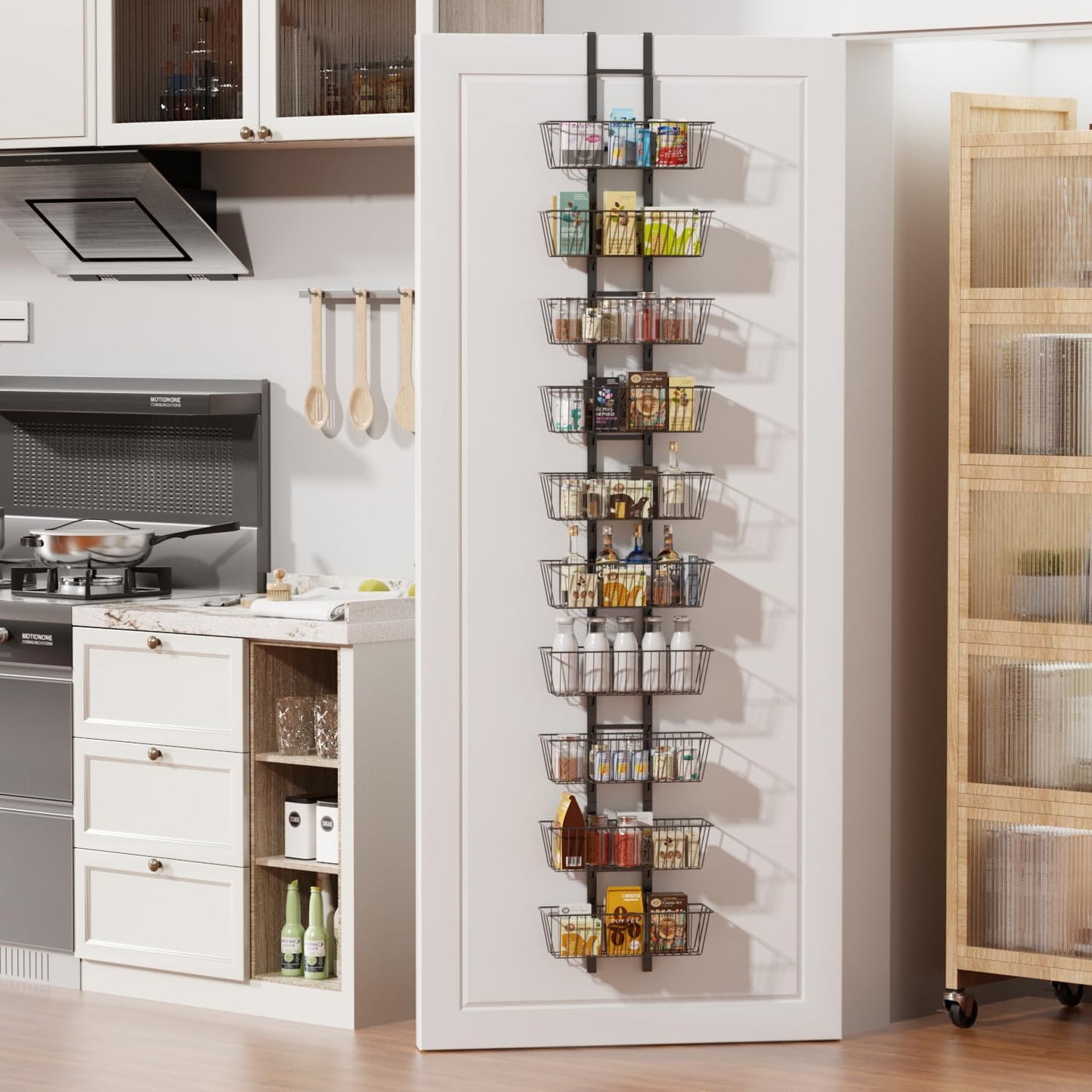 10-Tier Over The Door Organizer - Heavy Duty Spice Rack Storage