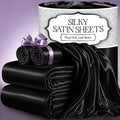 Satin Bed Sheets 4 Piece Queen Set - Luxury Silky, Wrinkle-Free