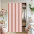Vatge Accordion Style Doors Curtain - Pink Closet Curtain for Open