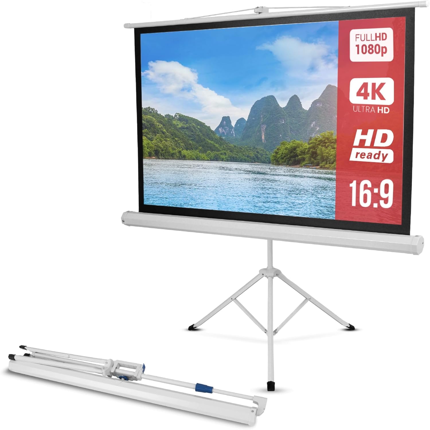 Portable 50 Projector Screen: Lightweight & Durable