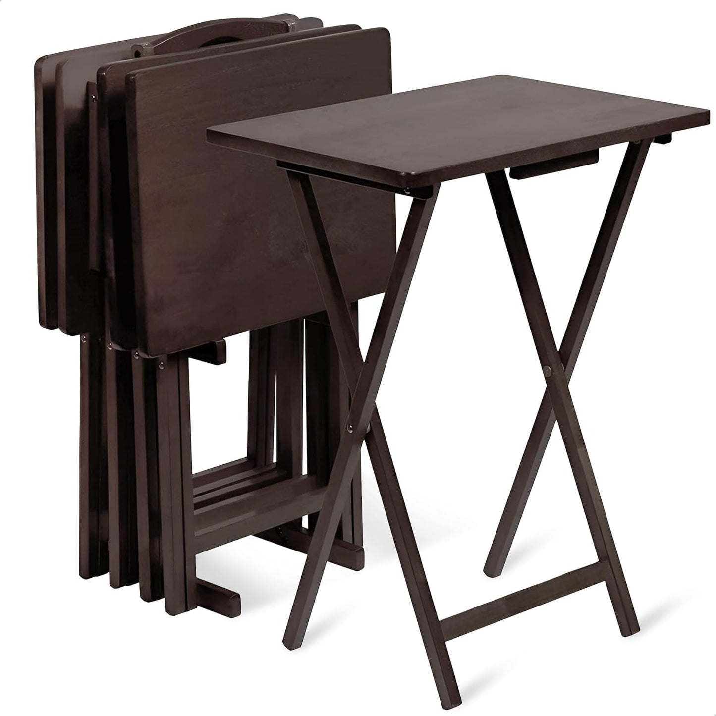 Versatile 5-Piece Folding TV Tray Set for Home Use and Storage