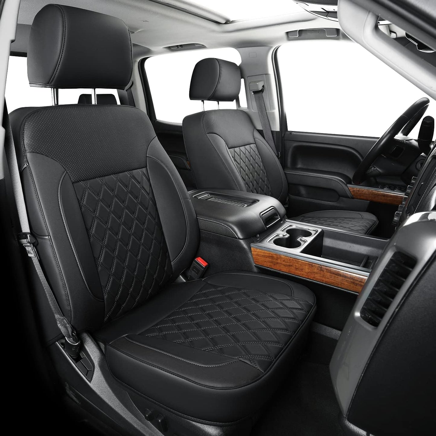LUCKYMAN CLUB Chevy Silverado/Sierra Seat Covers for 2014-2018
