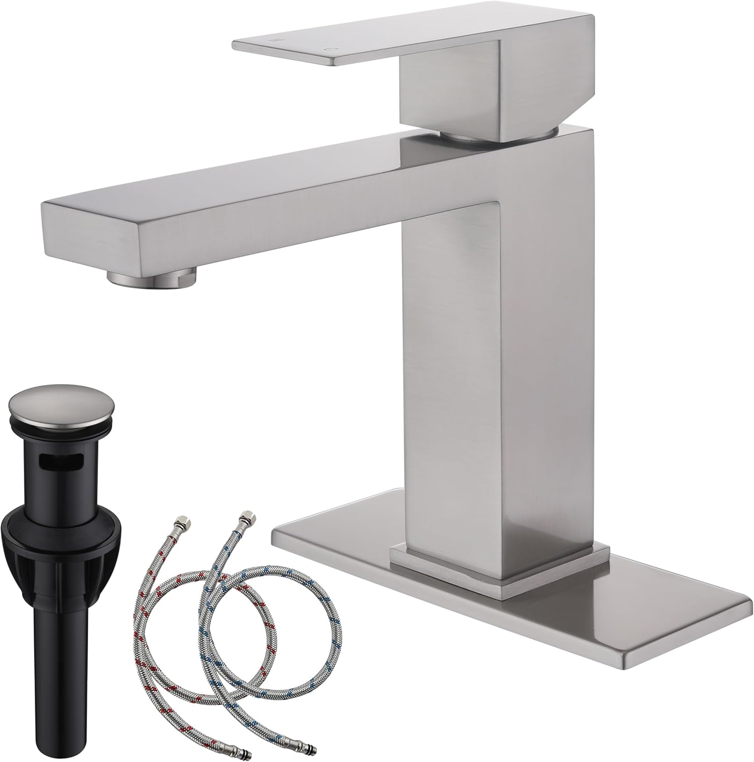 Single Hole Bathroom Faucet in Brushed Nickel by AmirLans