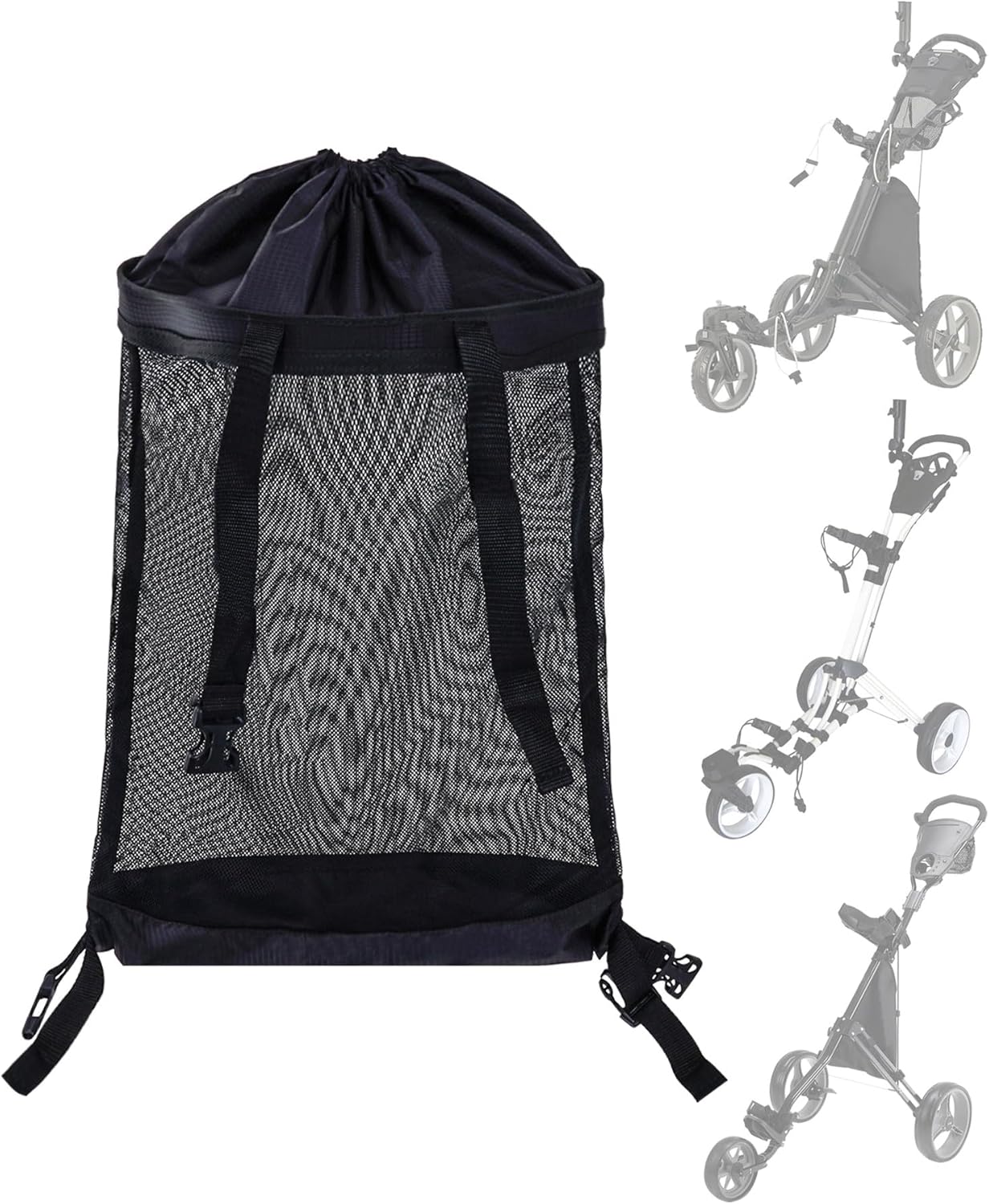 Golf Push Cart Storage Bag Organizer by BIG TEETH