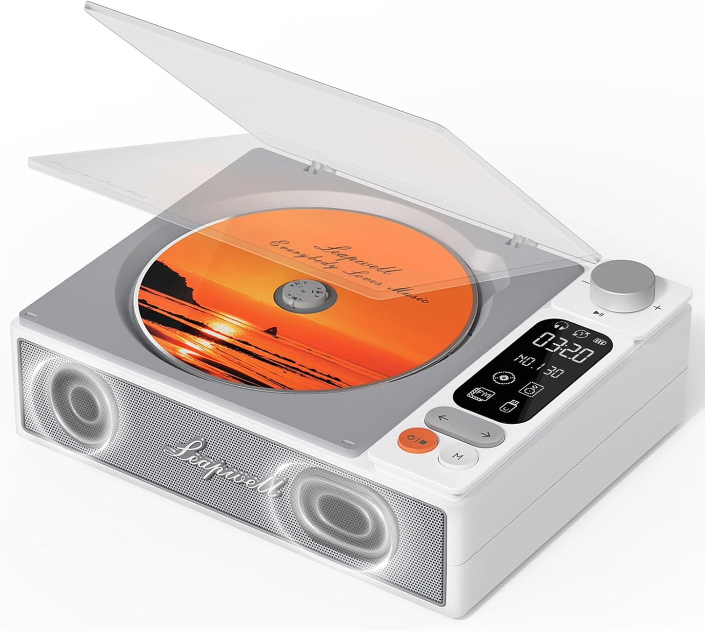 Portable Bluetooth CD Player with Speakers for Home Use