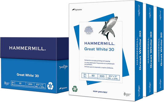 Hammermill Great White 30% Recycled Paper - USA Made
