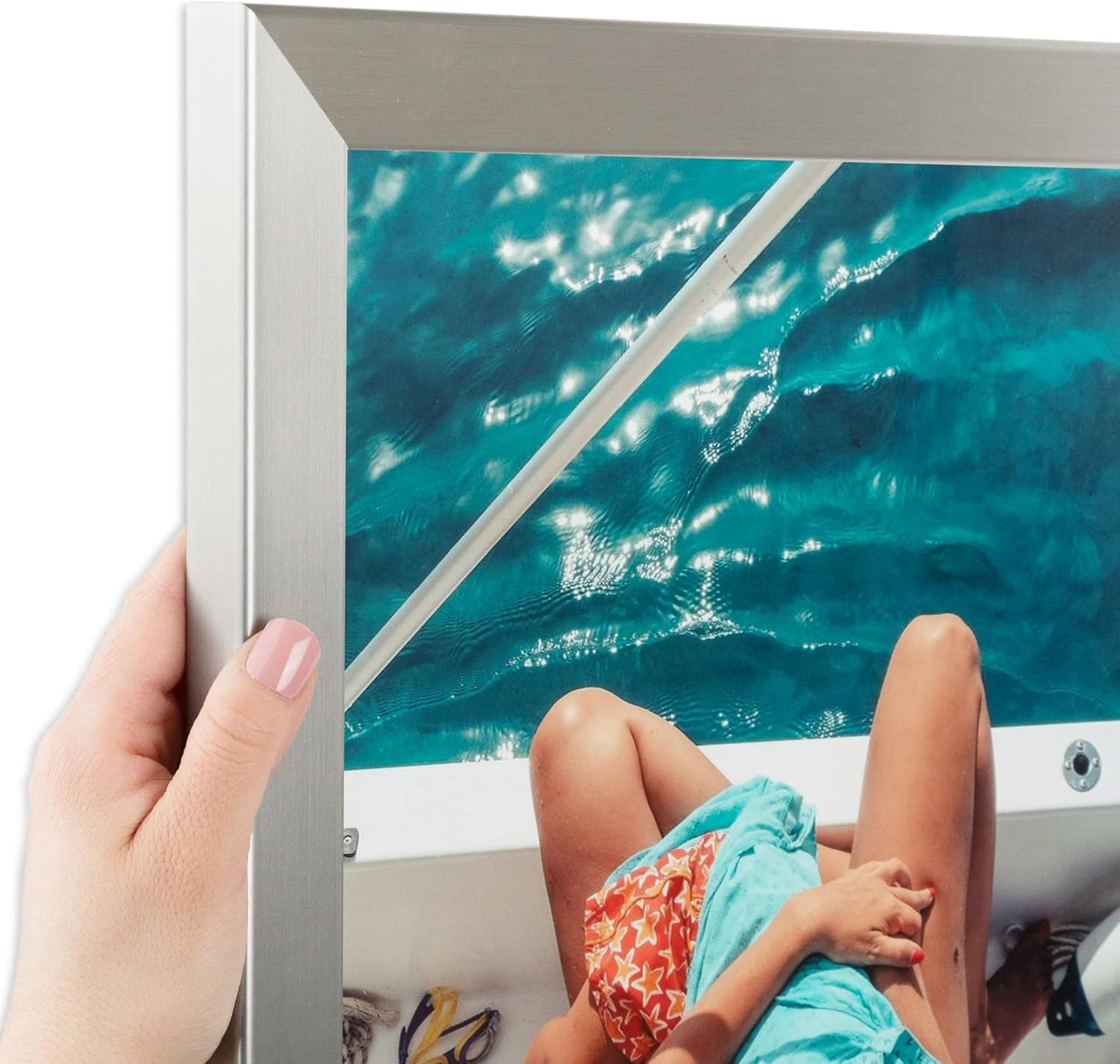 ArtToFrames 12x16 inch Chrome Stainless Steel Picture Frame