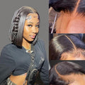 Karlami 6x6 Bob Wig Human Hair Lace Front Wig - Natural Short Bob