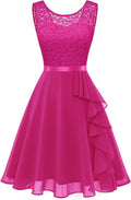 BeryLove Homecoming Cocktail Dress Ruffle Hem Lace Short Prom Dress