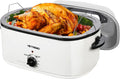 26 Quart Electric Roaster Oven Stainless Steel White - Large Turkey