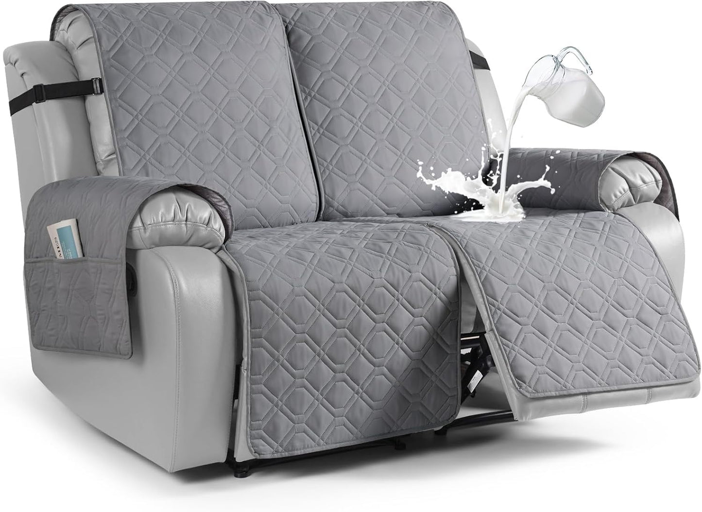 VANSOFY Waterproof Recliner Couch Covers for 2 Seater Sofa