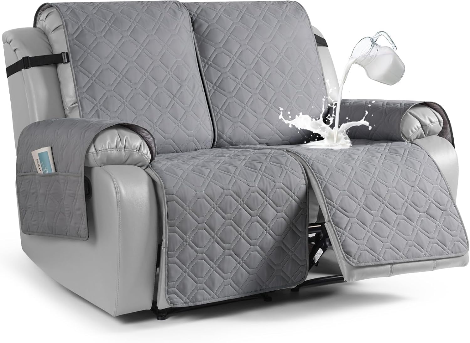 VANSOFY Waterproof Recliner Couch Covers for 2 Seater Sofa