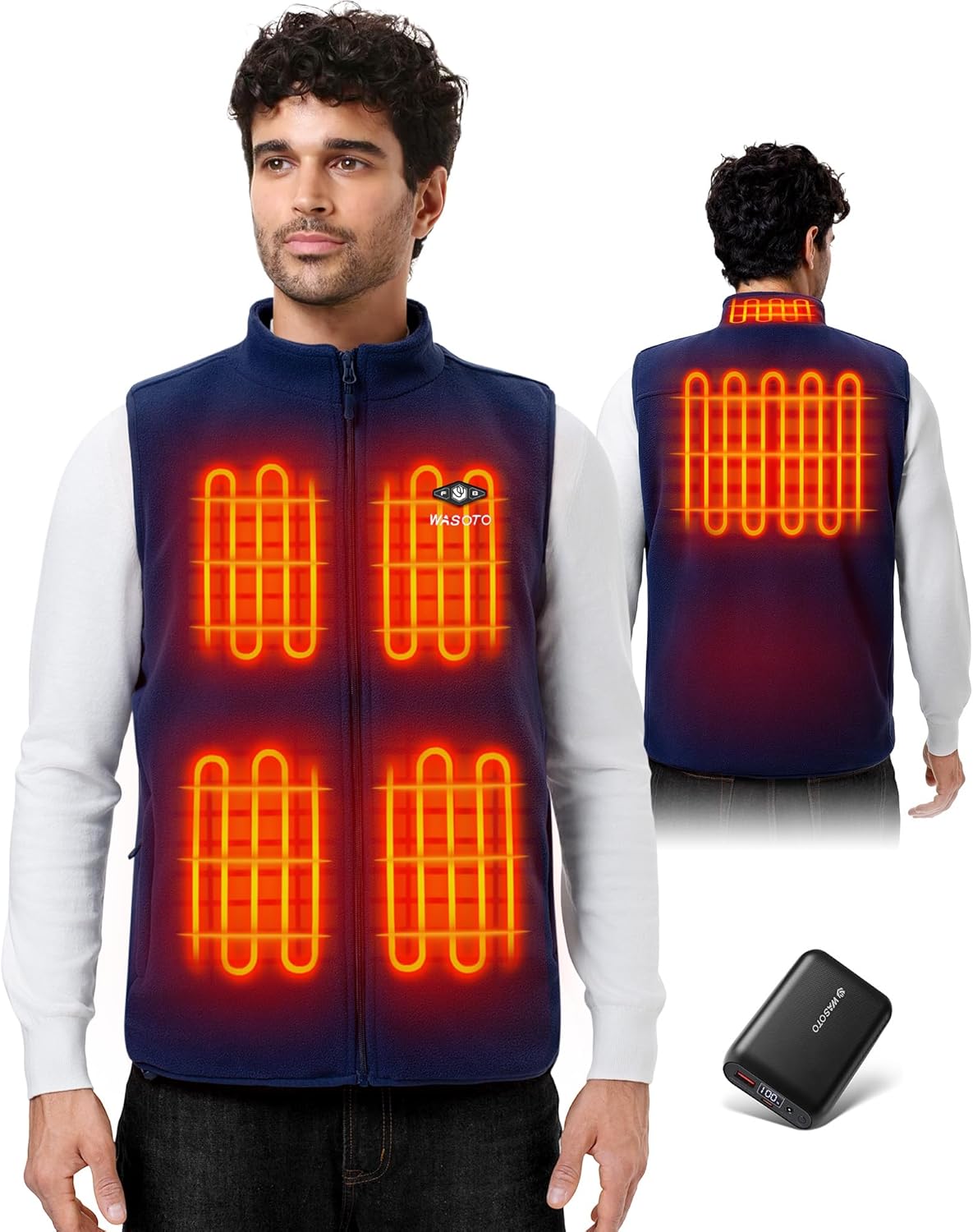 WASOTO Heated Vest for Men with 16000mAh Battery Pack Included