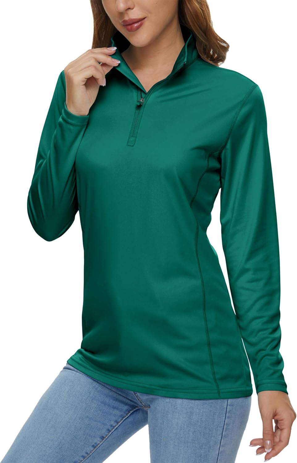 MAGCOMSEN Women's Long Sleeve 1/4 Zip UV Protection Shirts