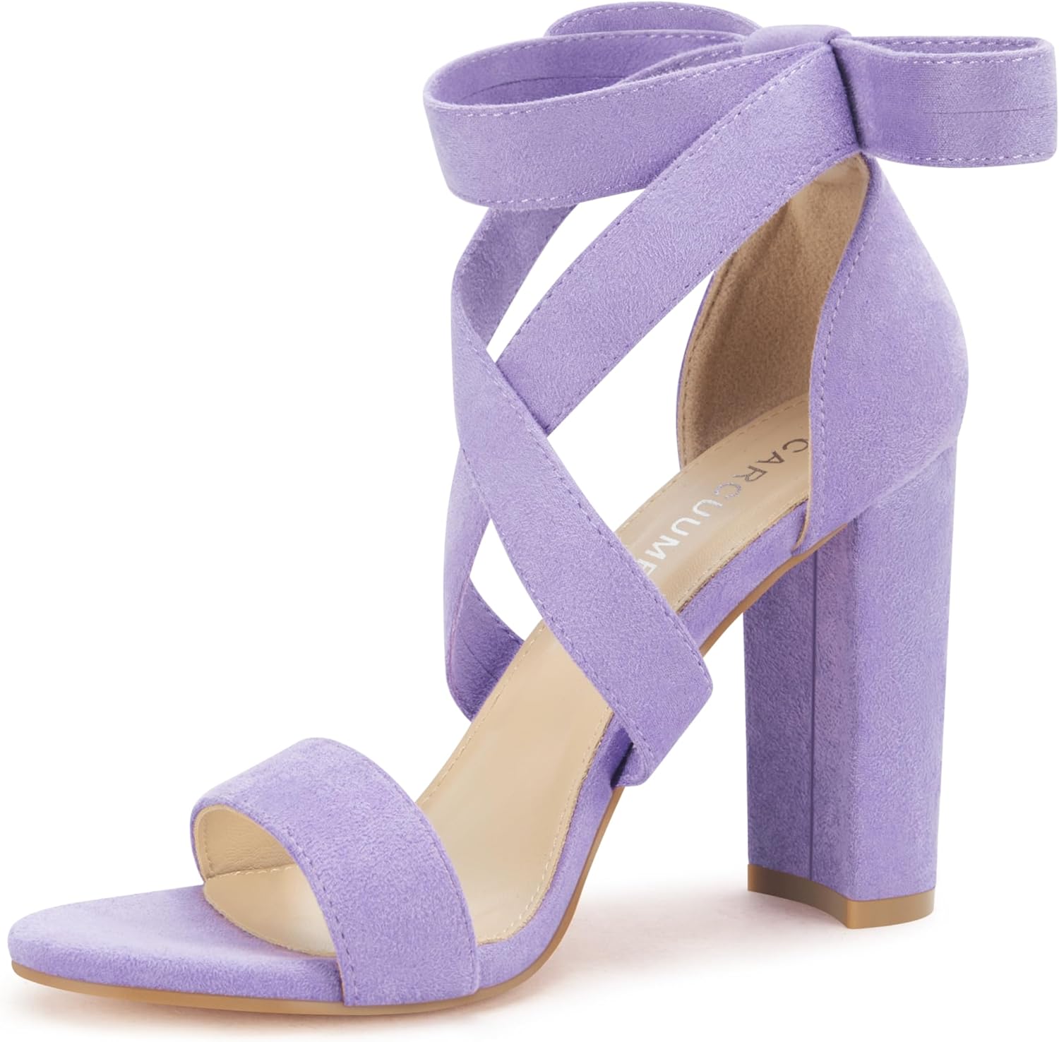 Strappy Heels for Women with Chunky Block Heels and Lace Up