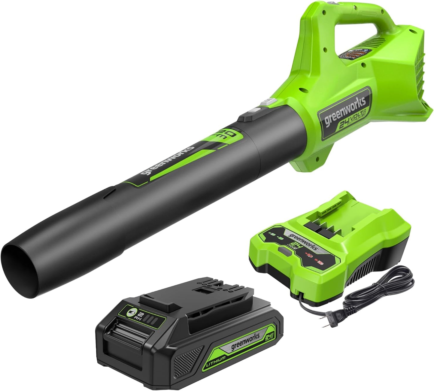 Greenworks 24V Cordless Axial Leaf Blower for Powerful Cleaning