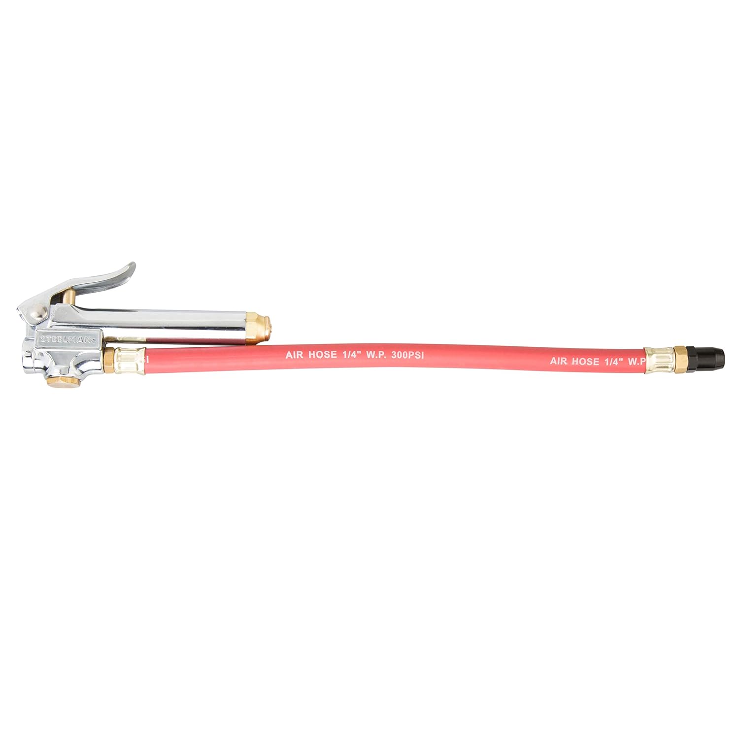 Steelman Tire Inflator: Built-in Gauge, 12 Hose, 10-90 PSI