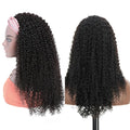 XSY Curly Headband Wig Human Hair Kinky Curly 28 in - Natural Look
