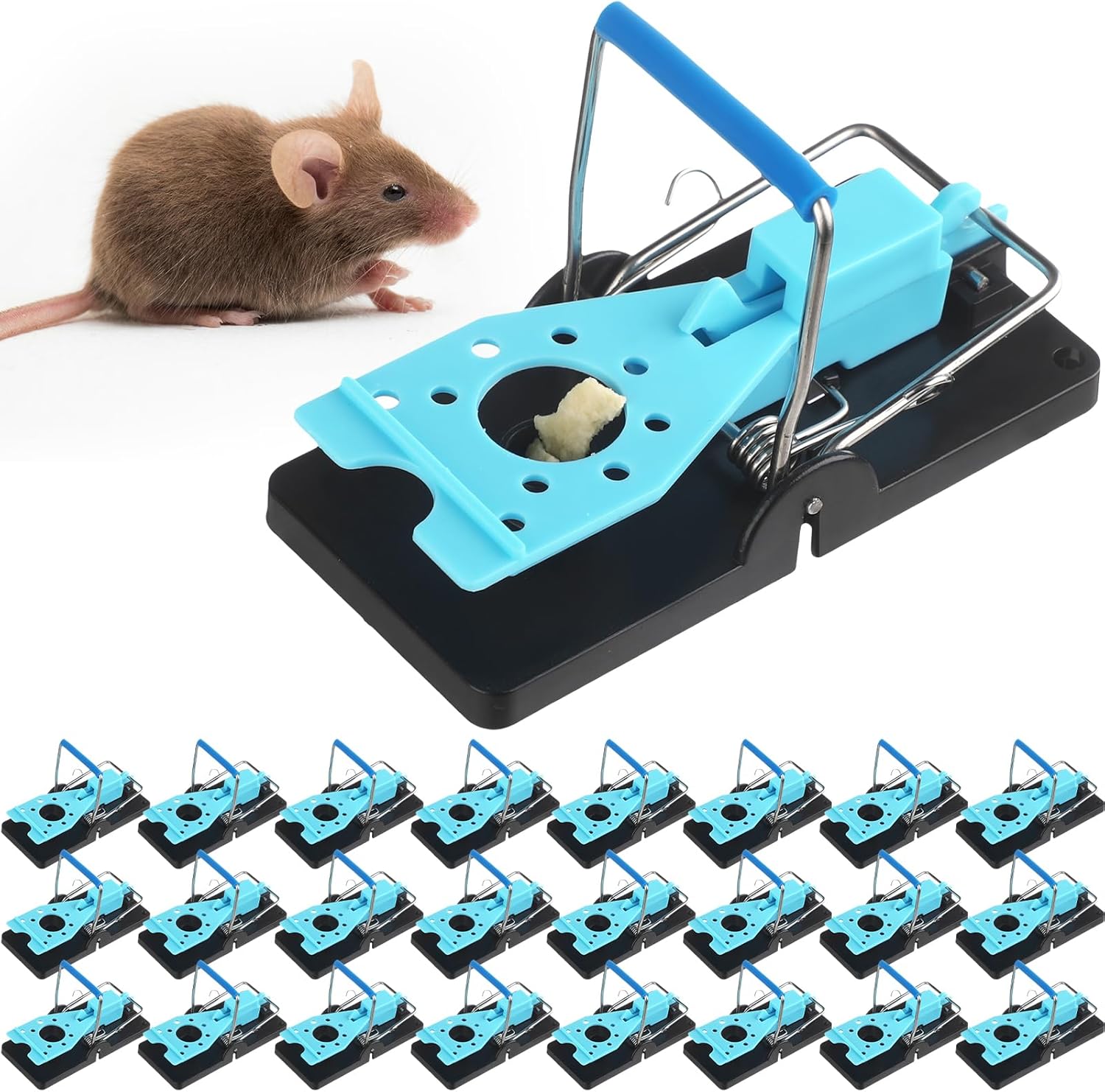 Quick & Safe 24-Pc Mouse Trap Set by Kittmip