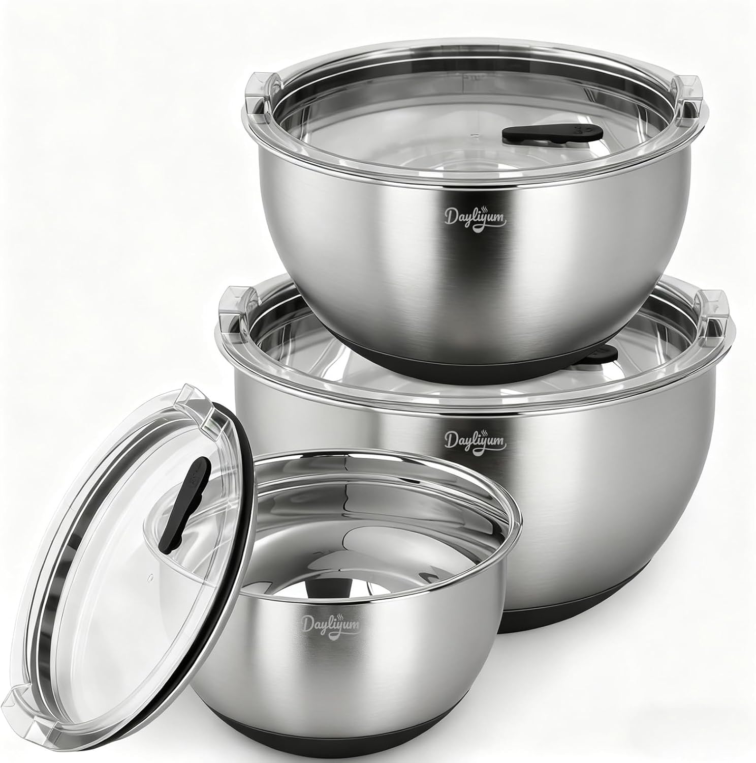Mixing Bowls with Airtight Lids for Food Prep & Storage