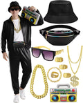 80s 90s Outfit for Men Tracksuit Costume - Complete Retro Hip Hop Set
