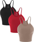 Free to Be Tank for Women - Crop Ribbed Seamless Racerback