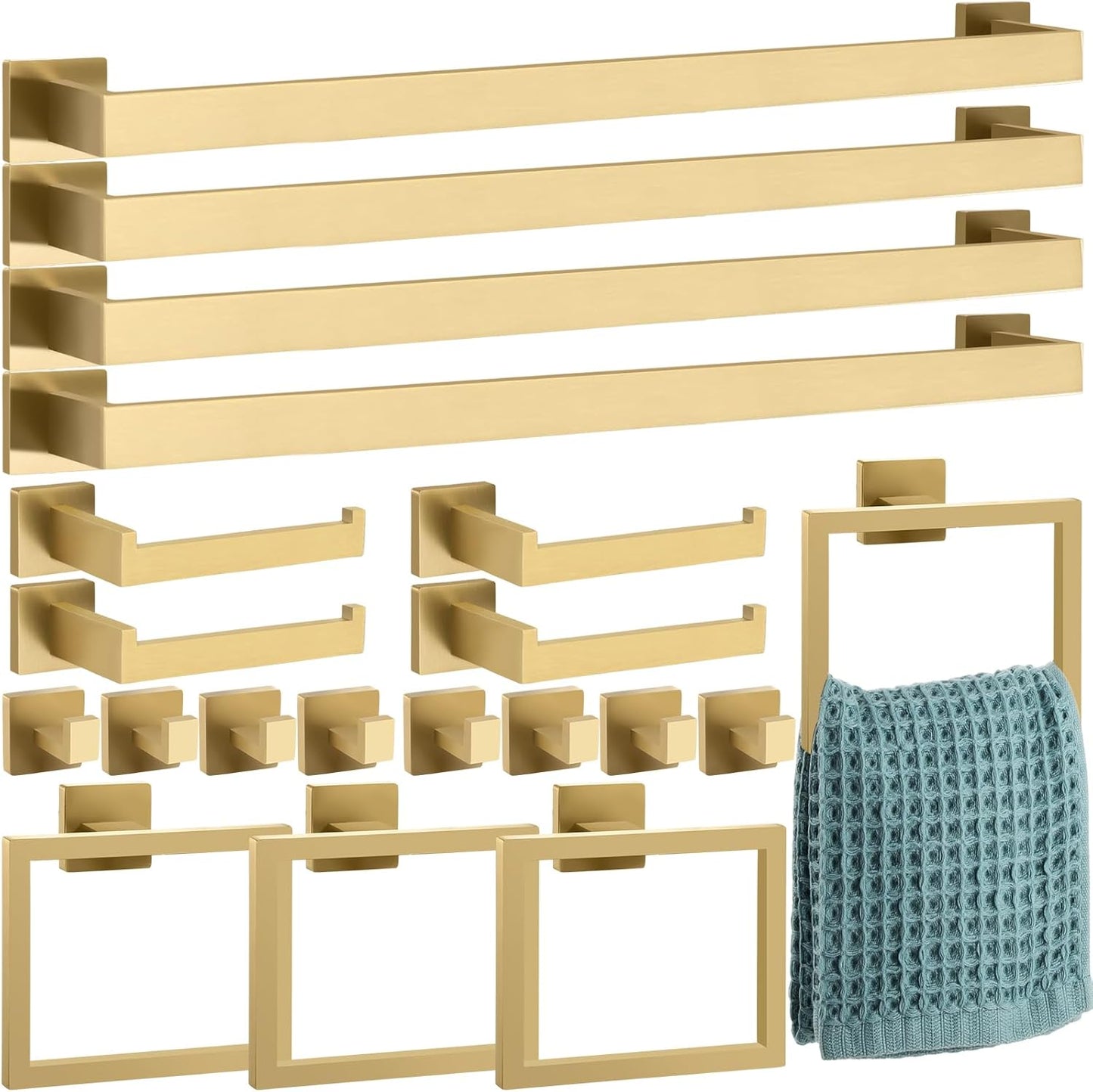 Gisafai 20 Pcs Bathroom Hardware Accessories Set for Modern Homes