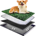 Dog Grass Pad with Tray 25in x 20in - Portable Indoor Dog Potty