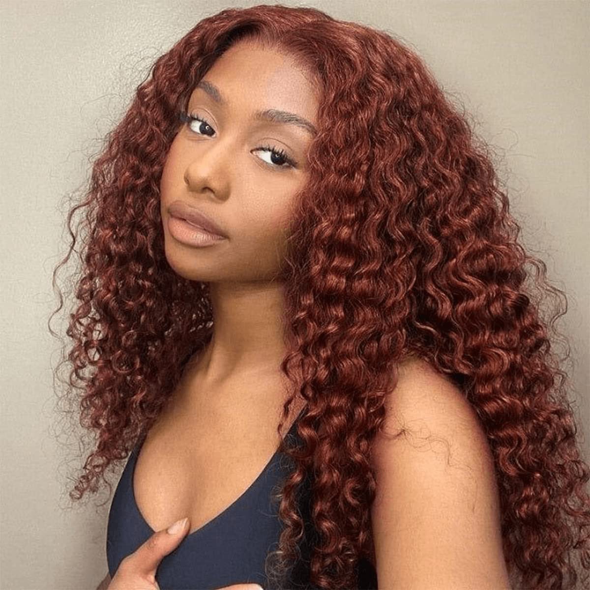 Siyun Show Reddish Brown Lace Front Wigs for Black Women