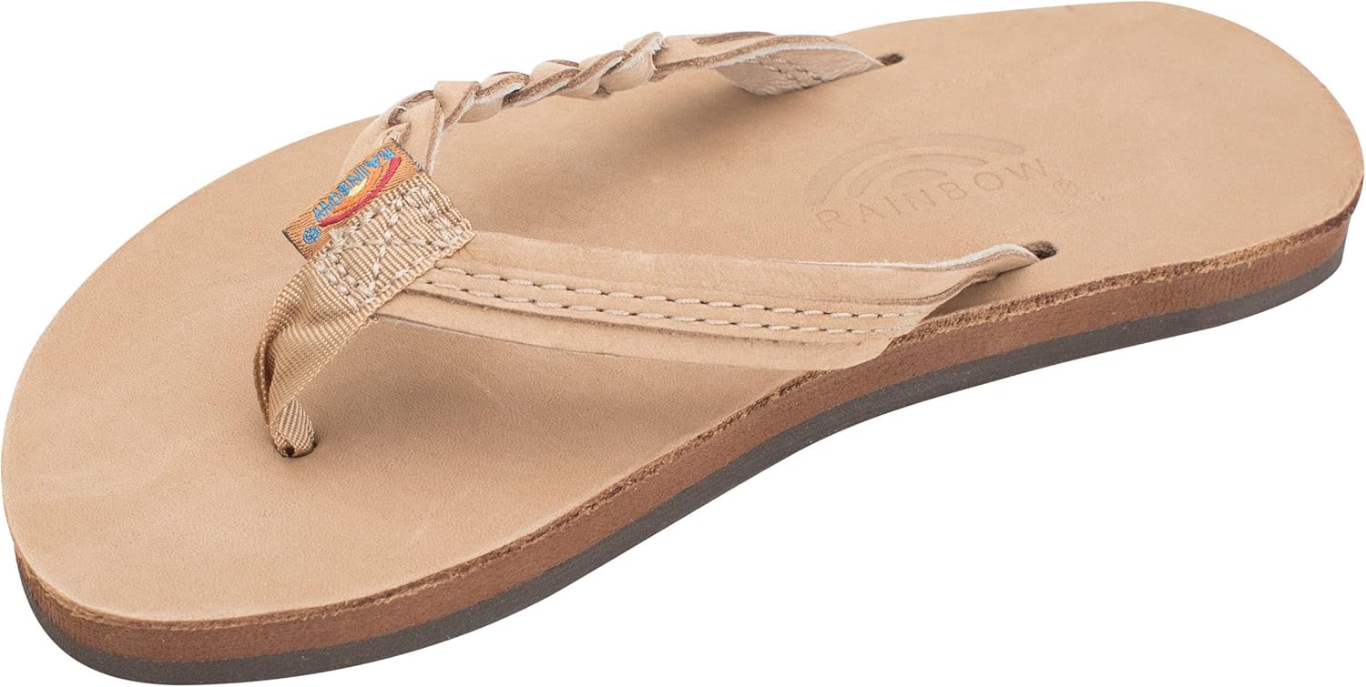 Rainbow Sandals Kid's Single Layer Premier Leather Flirty Braidy