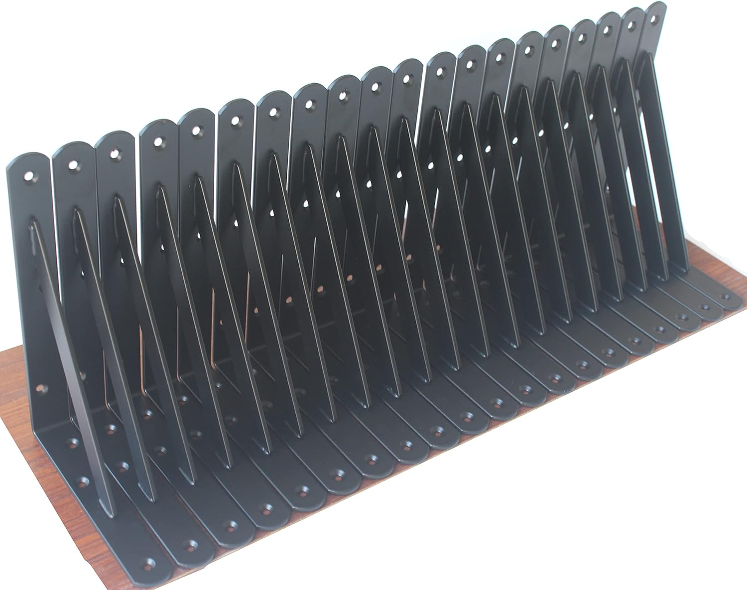 20 Pack Heavy Duty Black Shelf Brackets for Home and Office