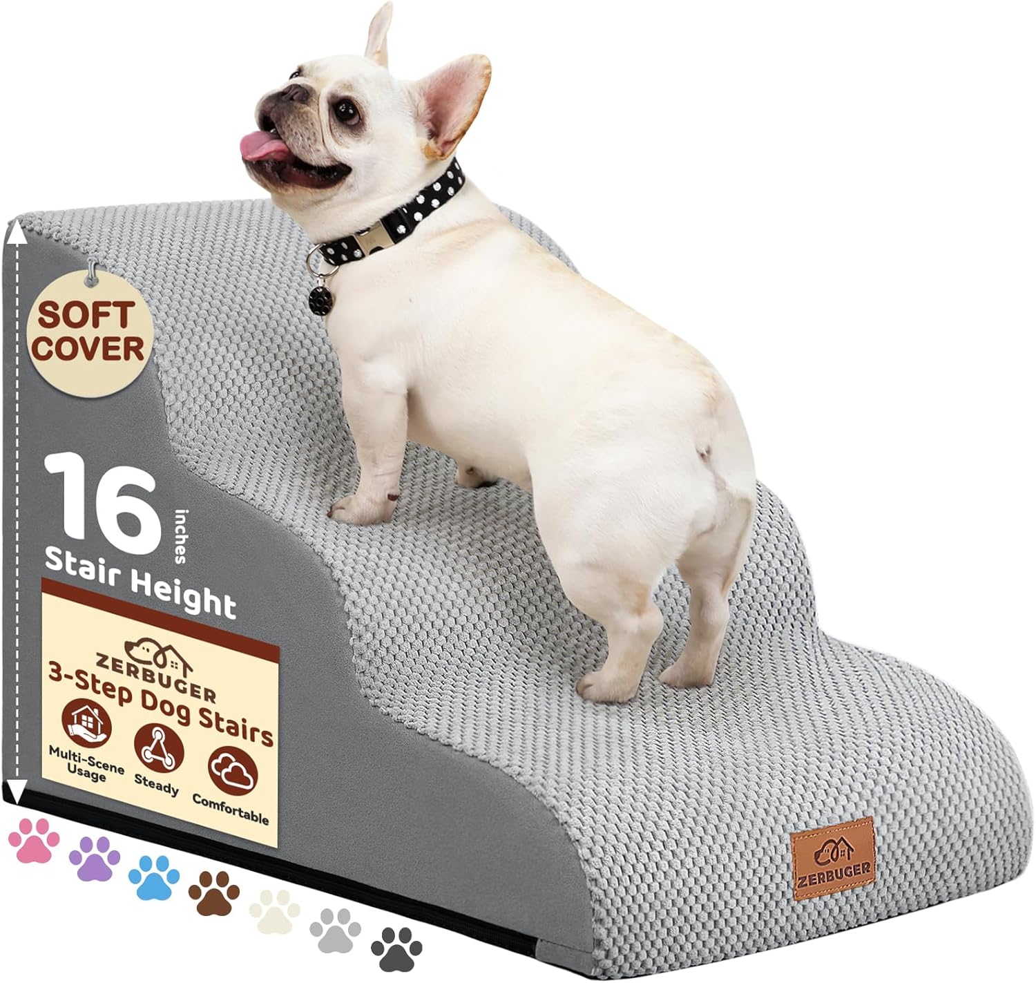 Zerbuger Dog Ramp and Stair for Bed, Sofa, and Chair Use