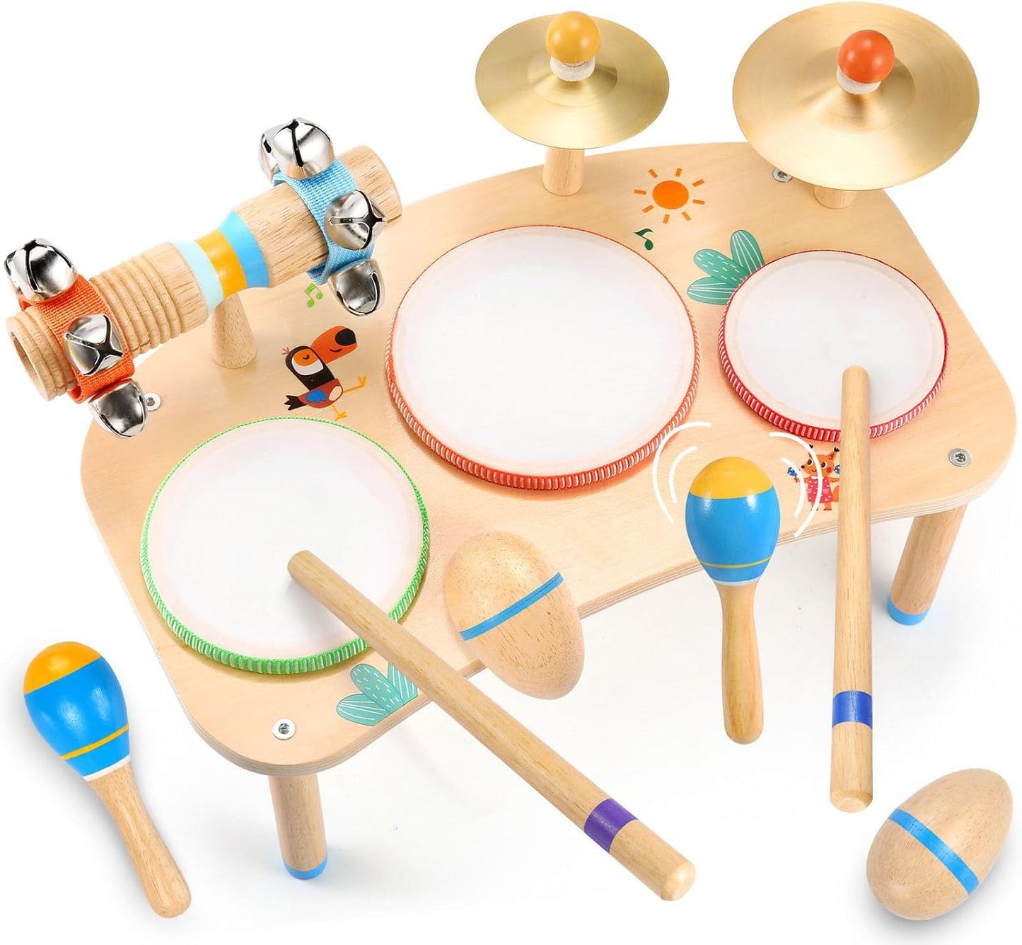 Toddler Drum Set 11 in 1 Kids Musical Instruments for Ages 1-6