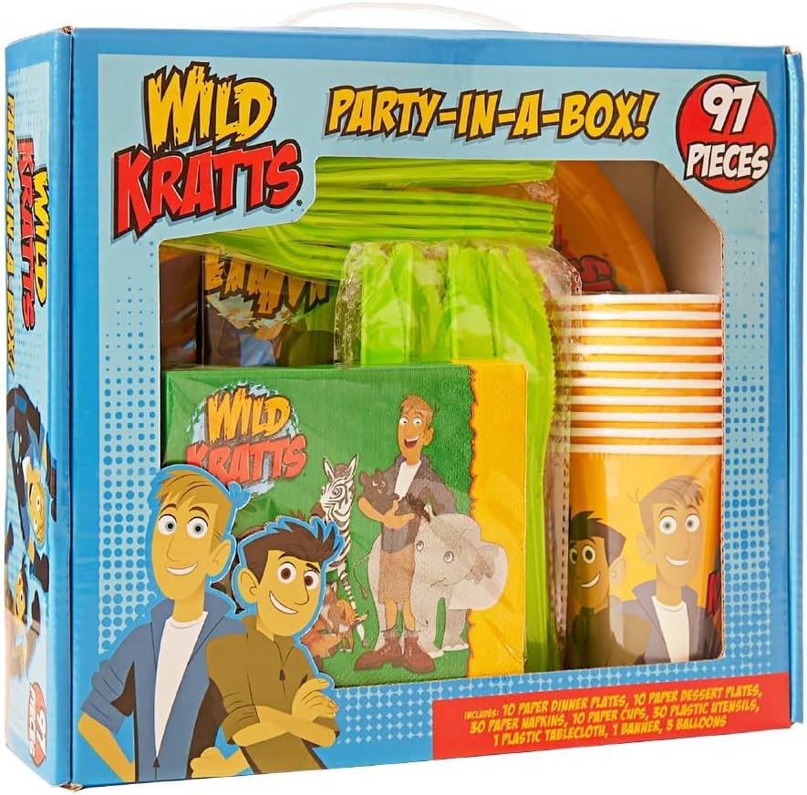 Wild Kratts Birthday Party Kit for 10 Kids - Eco-Friendly Fun